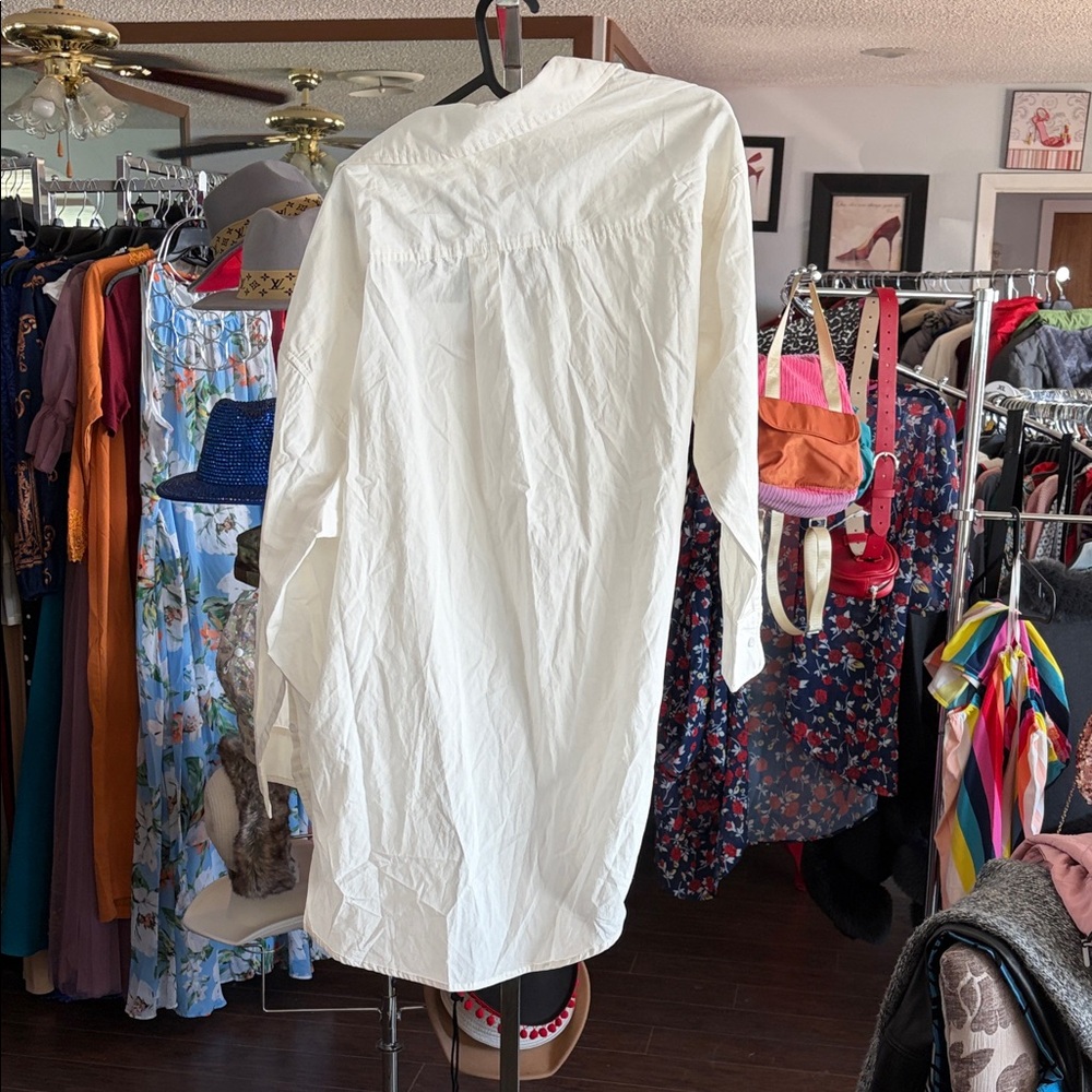 Athena White Ruched Blouse - Picture 6 of 7